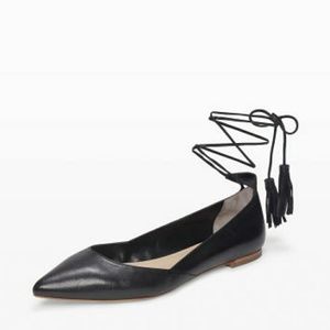 Loeffler Randall Penelope flat w/ ankle ties